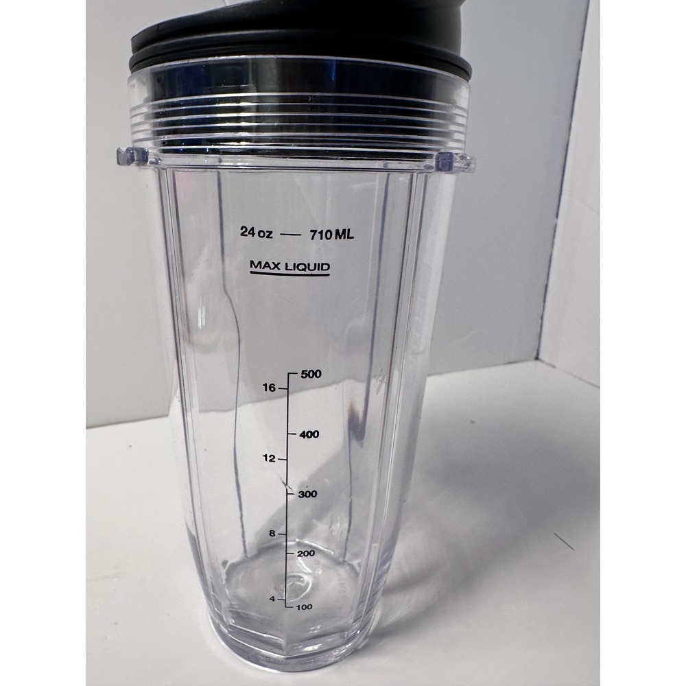 Nutri Ninja 24 oz Single Serve Blender Cup with Sip and Seal Lid Clear Black